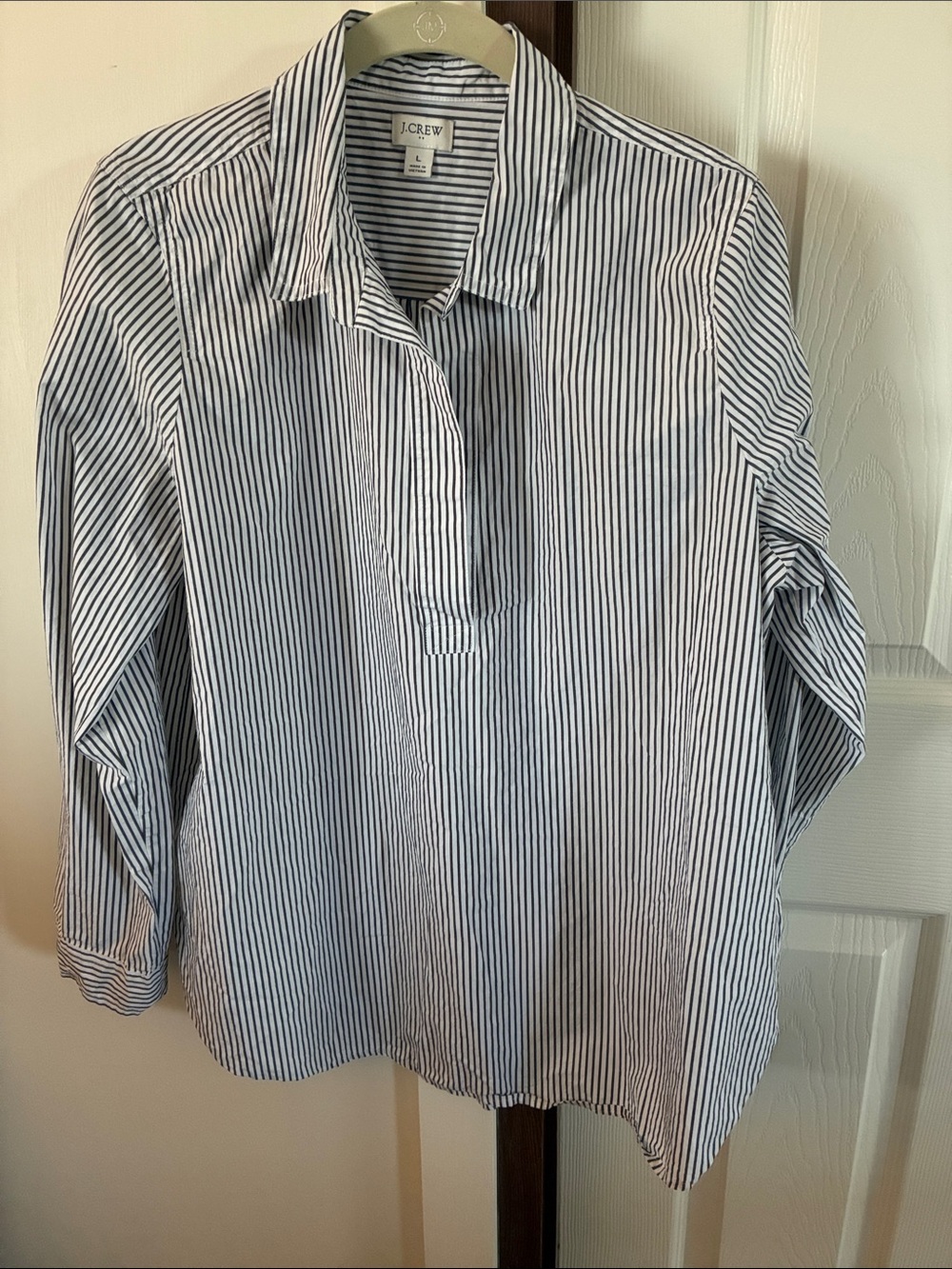 J. Crew Navy and White Striped top